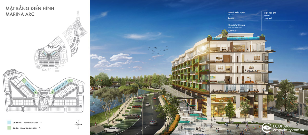 Mặt bằng tổng quan Marina Arc